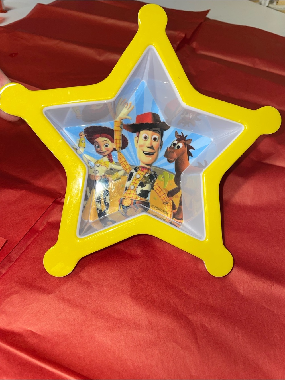 Disney Store Toy Story 2 Sheriff Star Shaped Melamine Bowl. EUC